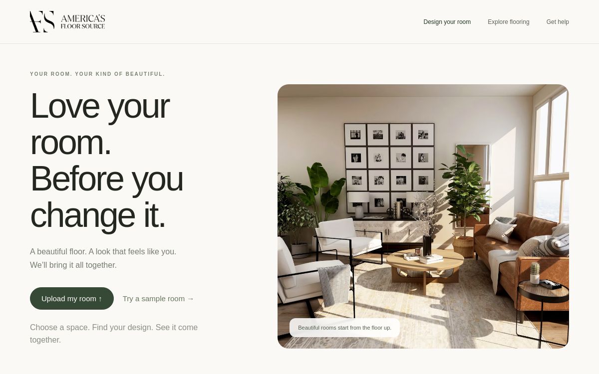 AFS Design Studio guided room-design preview