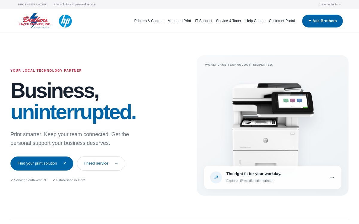 Preview of the Brothers LaZer website project